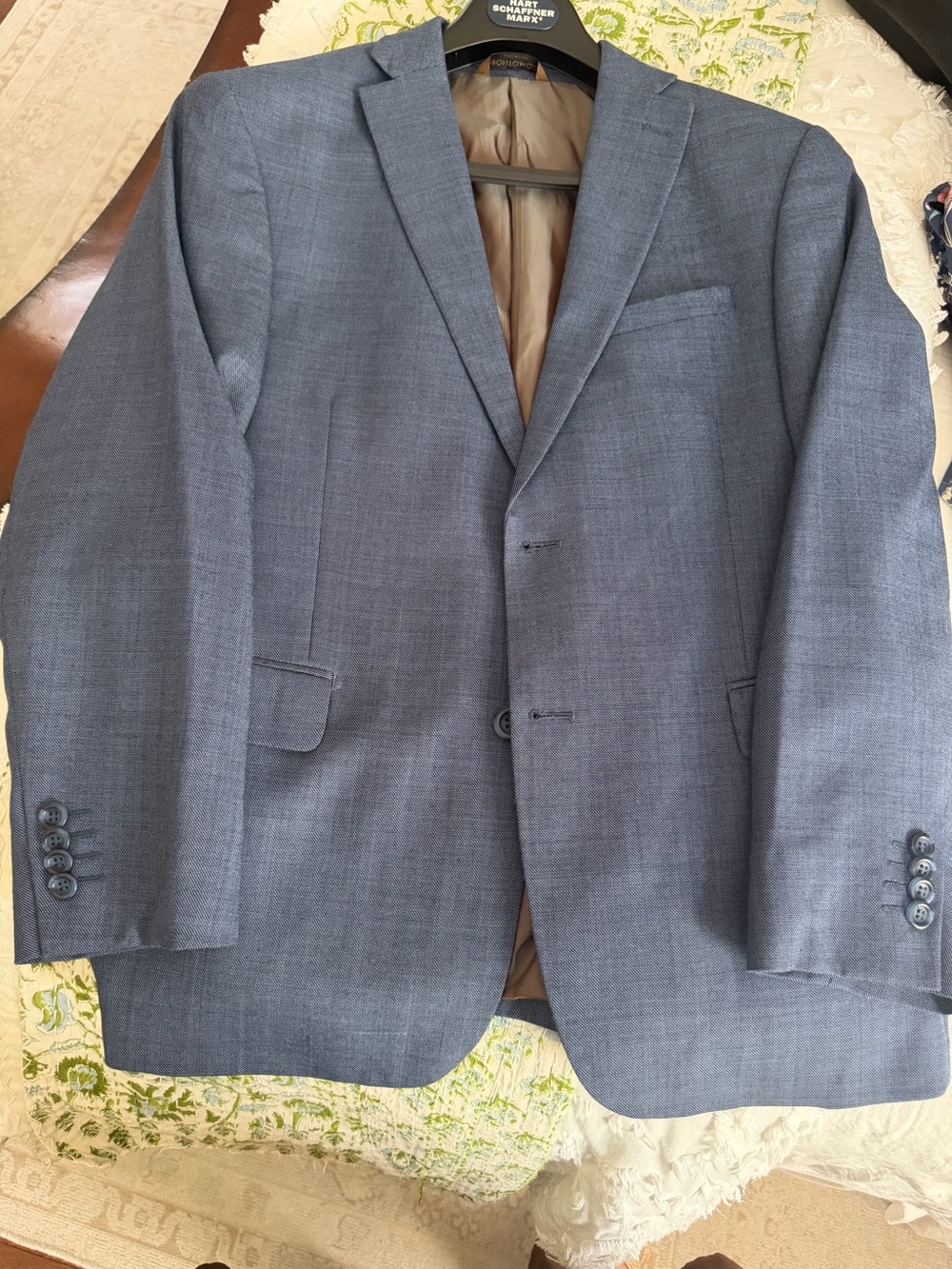 Tailored Light Blue Men's Two-Button Blazer